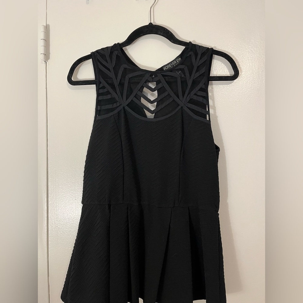 Forever21+ Criss-Cross Peplum Blouse